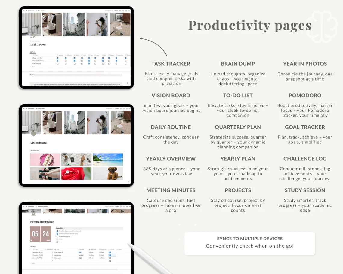 Ultimate Notion Planner Template | Aesthetic Life Planner (Light & Dark Mode)