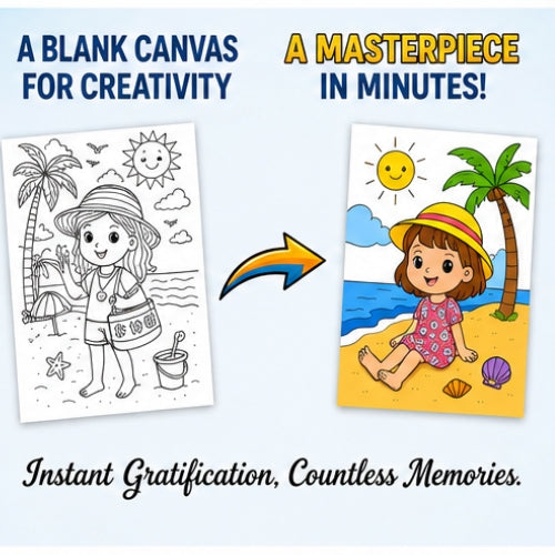 Printable Summer Coloring Pages Bundle for Kids | Summer Coloring Book PDF | Summer Activities, Vacation Coloring Sheets, Instant Download